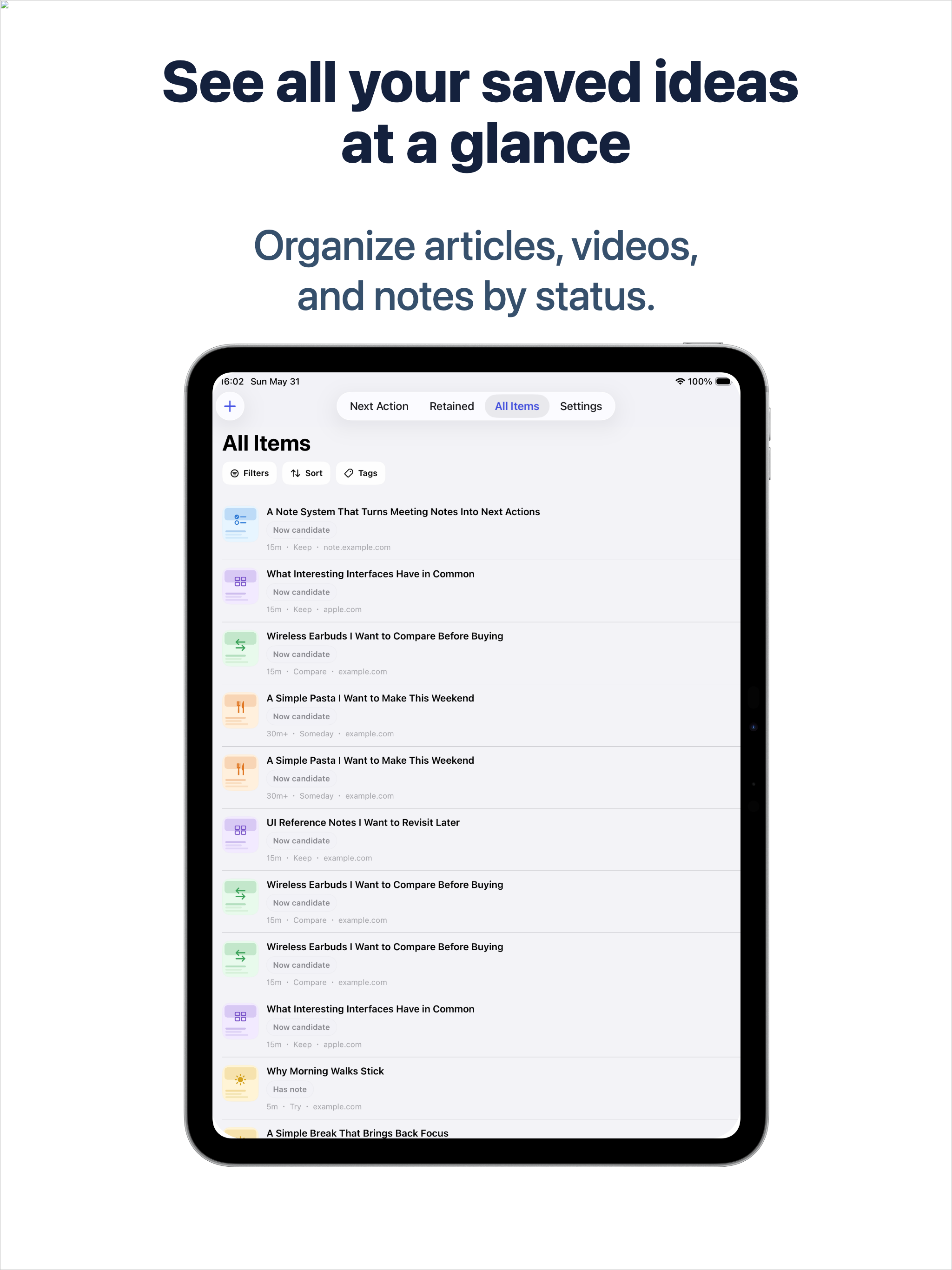 Tryve - Bookmarks into Action