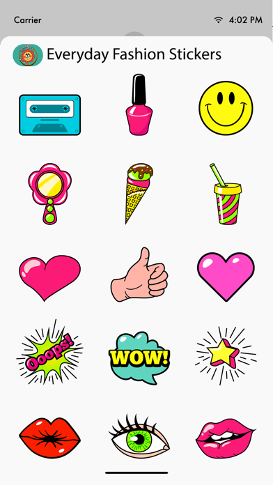 Everyday Fashion Stickers iPhone screenshot 2 - Stickers app