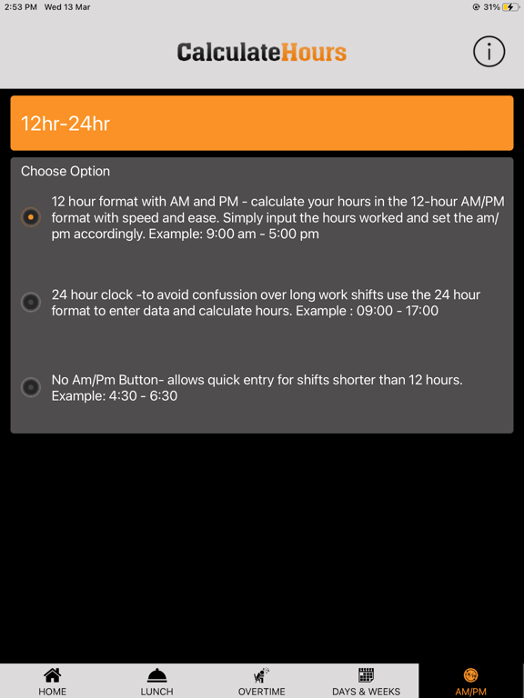 Time Card Calculator-Timeclock iPad screenshot 6 - Productivity app