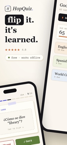 HopQuiz: Flashcards Screenshot 1 of 6