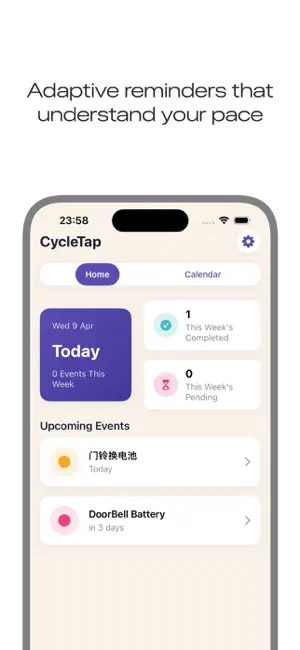 CycleTap: Recurring Reminder screenshot 1