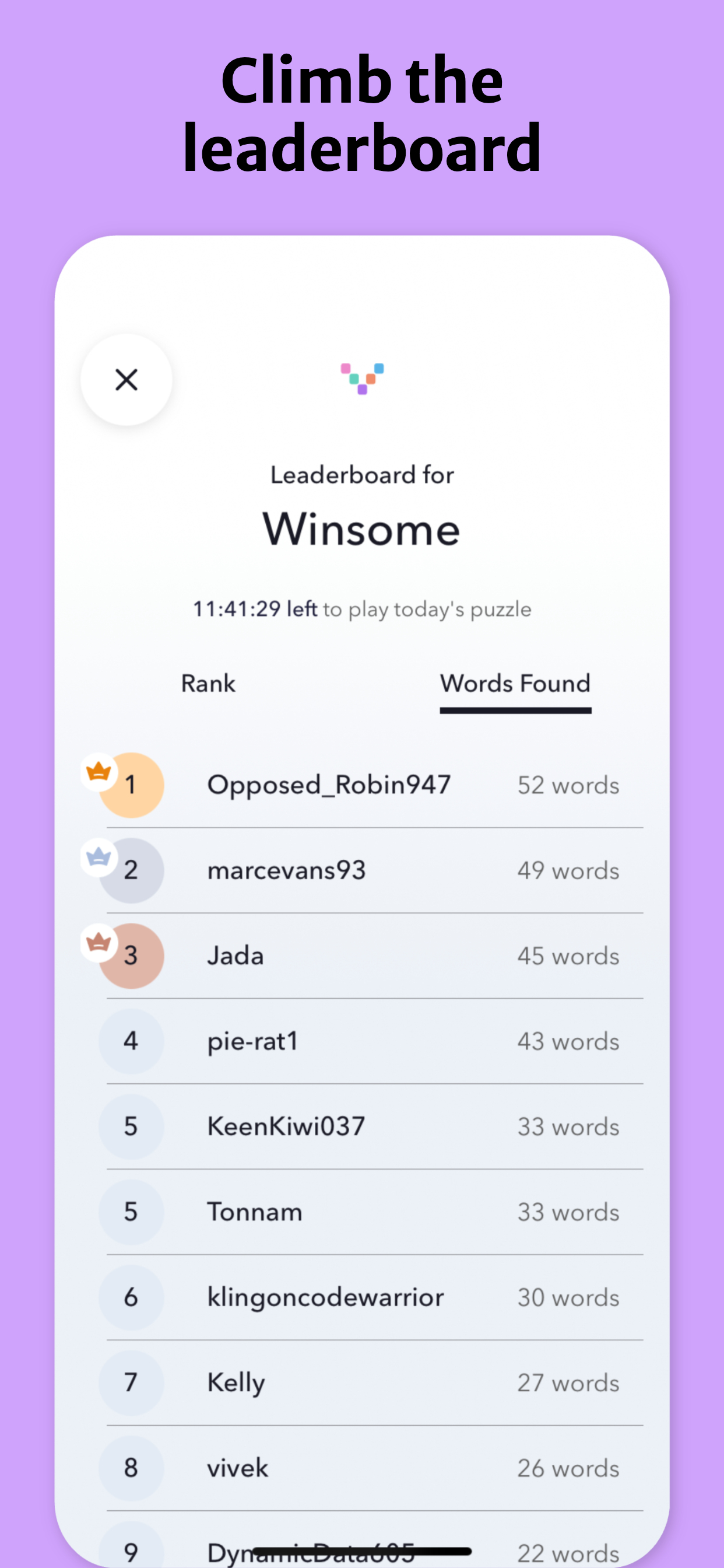 Word-Search Game: Vocabularium
