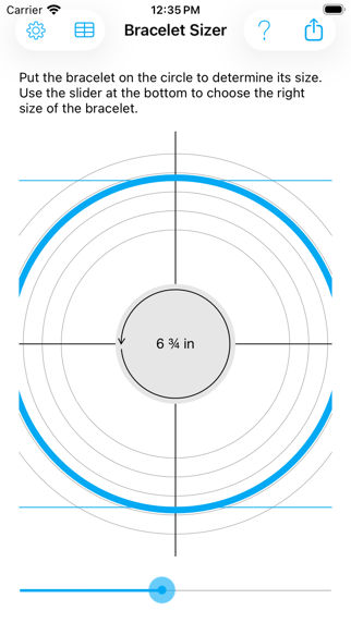 Bracelet Sizer iPhone screenshot 2 - Utilities app