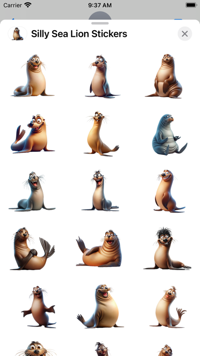 Screenshot #1 pour Silly Sea Lion Stickers