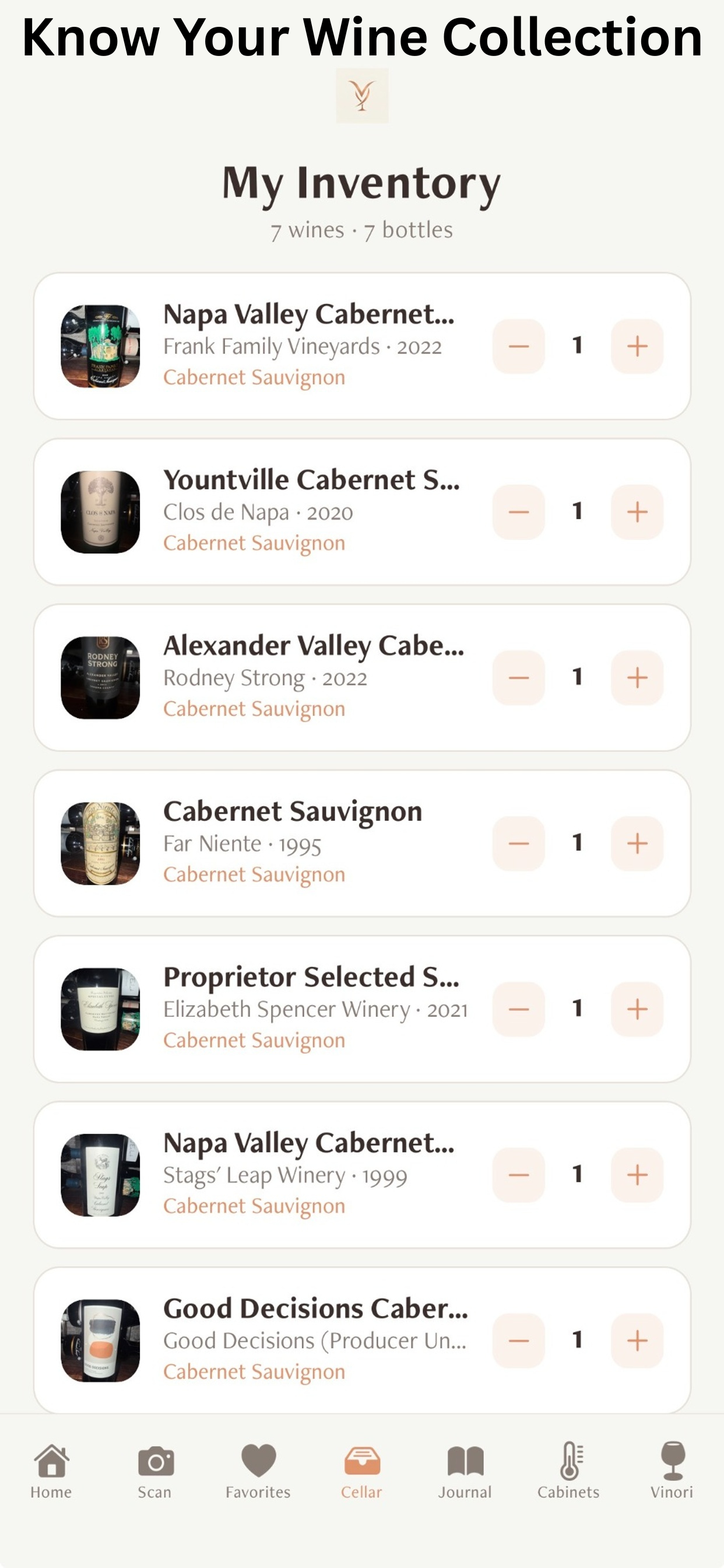 Vinori: Wine Cellar Manager screenshot 4