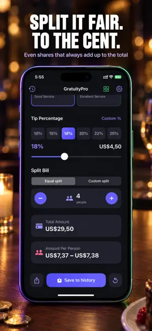 Tip Calculator - GratuityPro screenshot 2