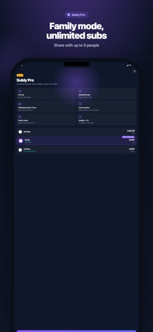 Subly: Subscription Assistant Screenshot 1 of 6