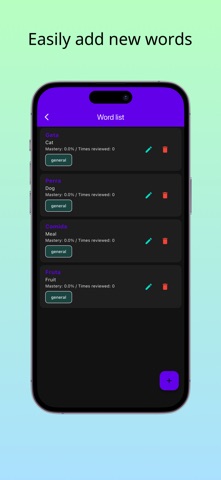 Vocalarm - Word Mastery Fla... iPhone screenshot