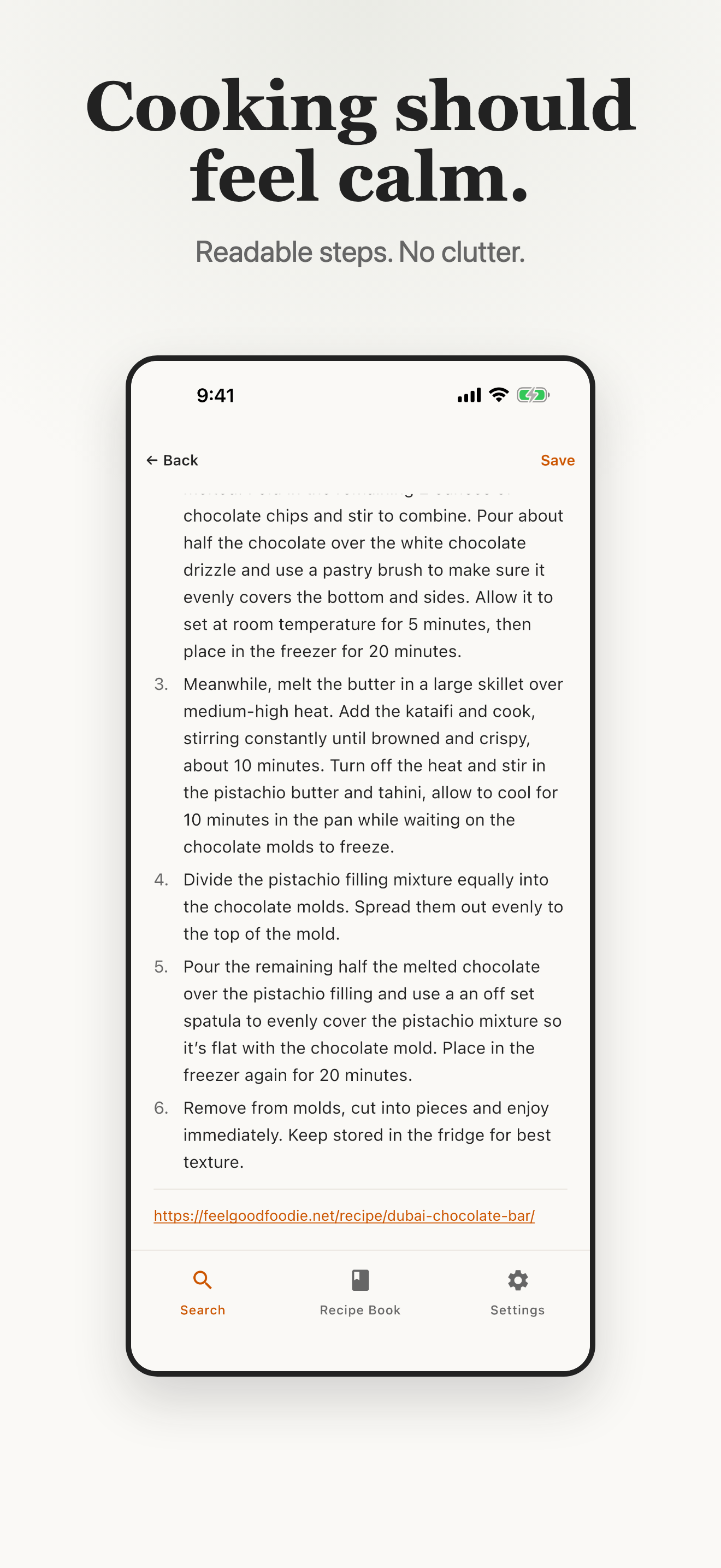 Uncluttered Recipes screenshot 3