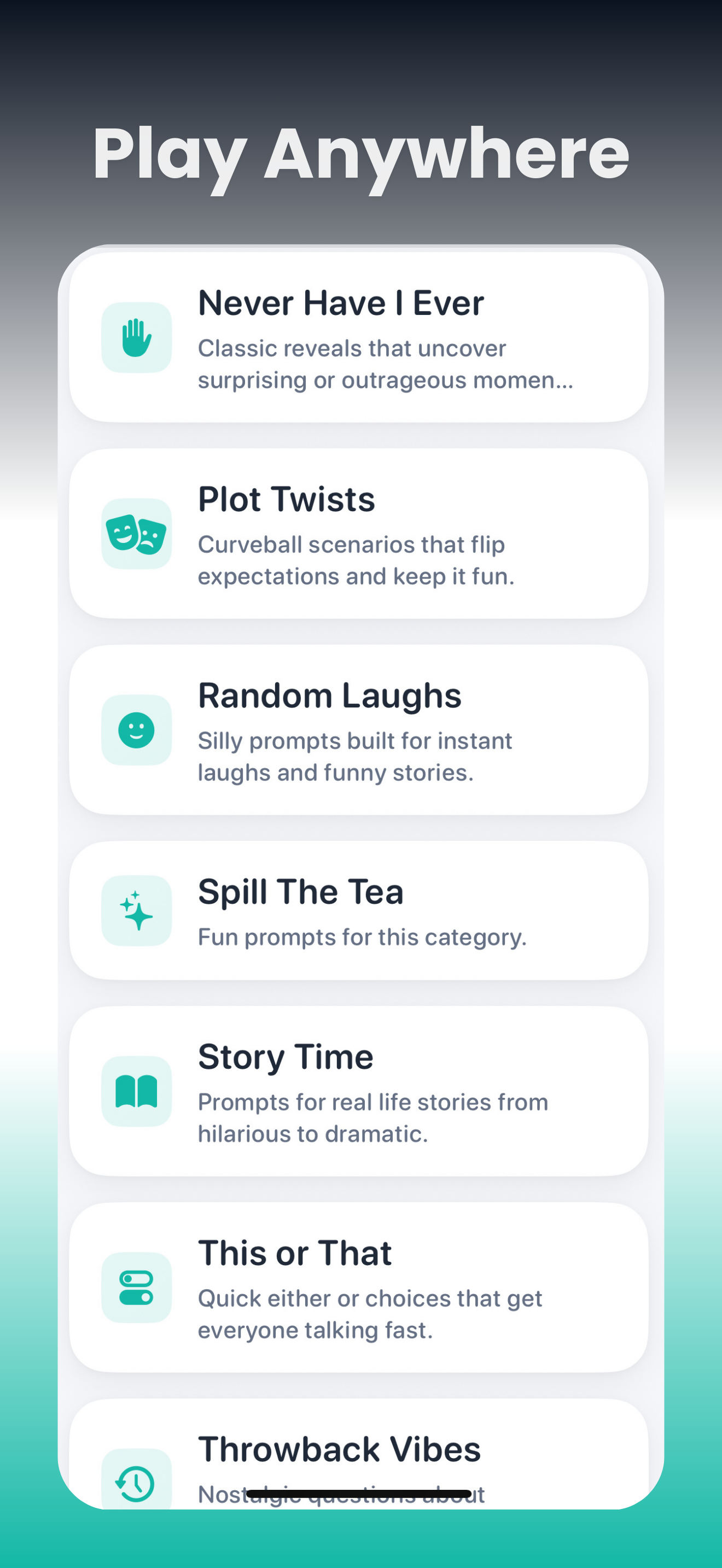 Question Swipe: 21 Questions screenshot 6