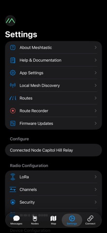 Meshtastic iPhone screenshot