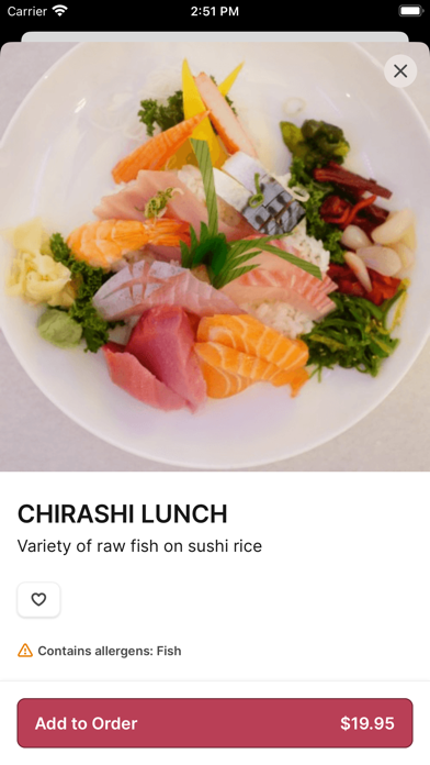 Tsunami Sushi Fair Lakes iPhone screenshot 3 - Food & Drink app