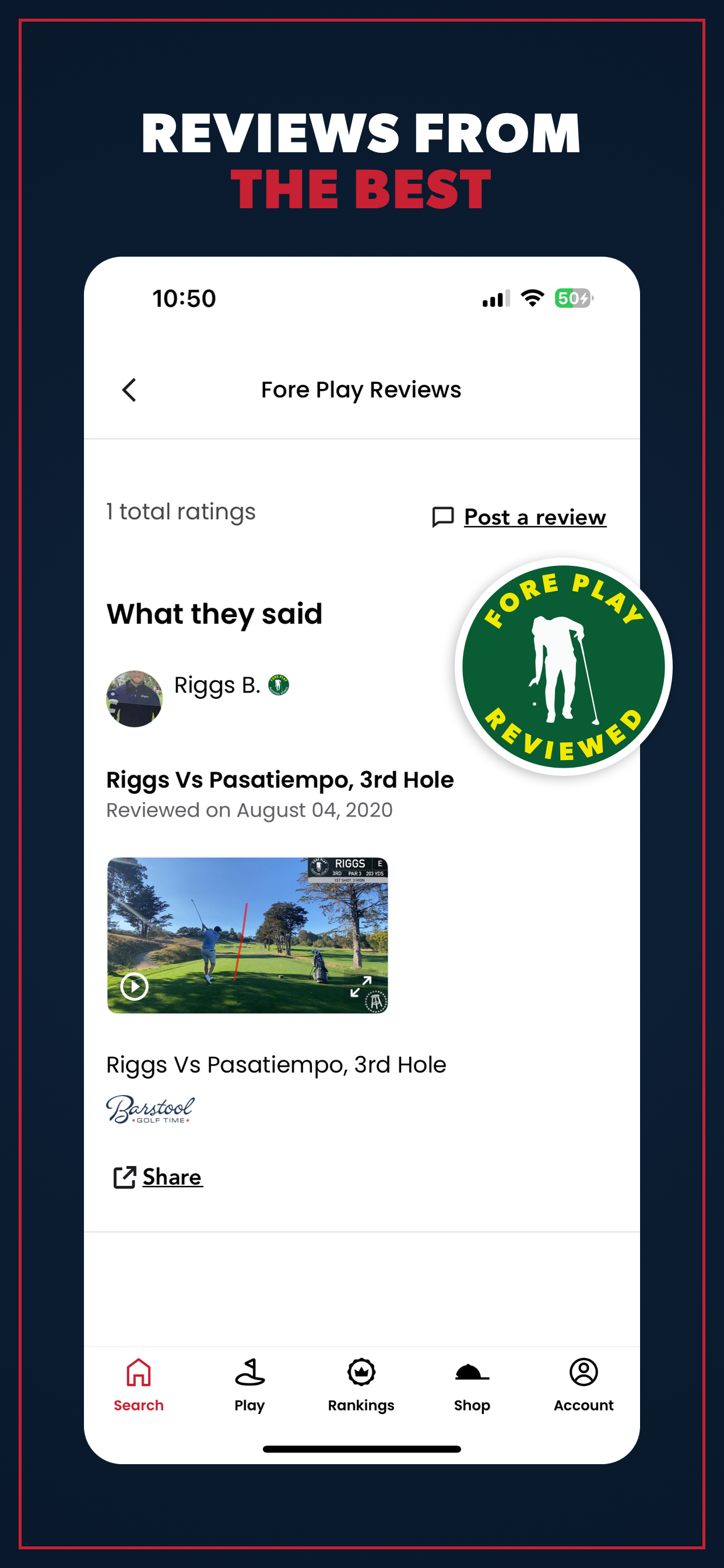 Barstool Golf Time