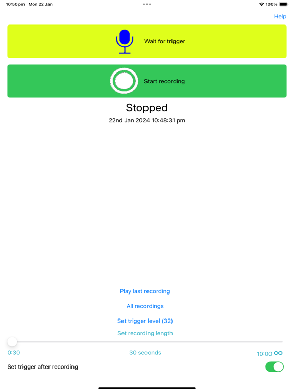 Screenshot #4 pour Recorder with trigger