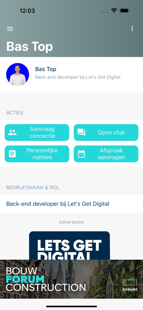 Embuild events - Social Networking App | MWM