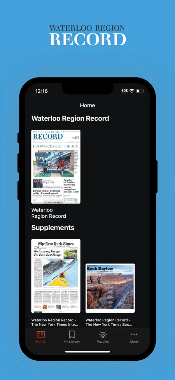 Screenshot #1 pour Waterloo Region Record epaper