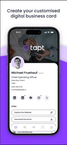 Tapt: Digital Business Card screenshot