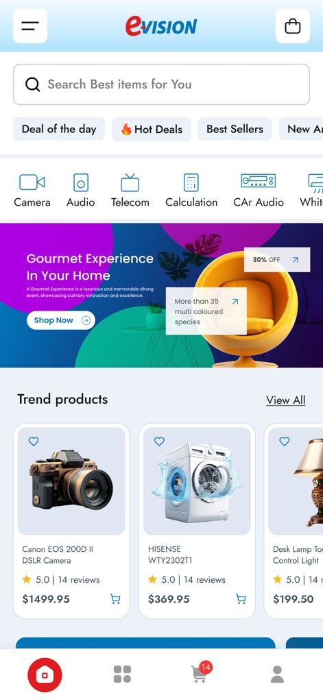 E Vision - Shopping App | MWM