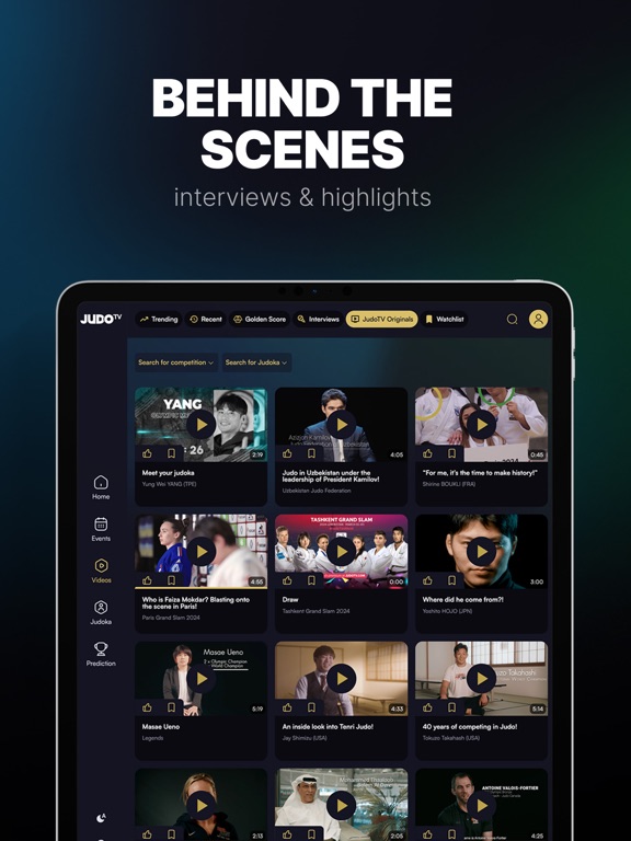 JudoTV iPad screenshot 3 - Sports app