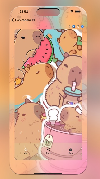 Cute Kapi Capybara Wallpaper