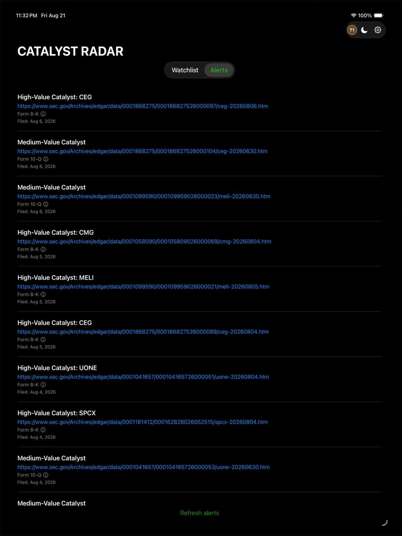 Screenshot 5 of Catalyst Radar