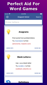 Anagram Solver - Crosswords screenshot