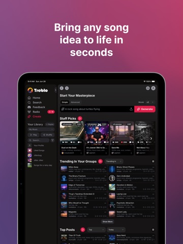 Treblo - AI Music iPad screenshot 2