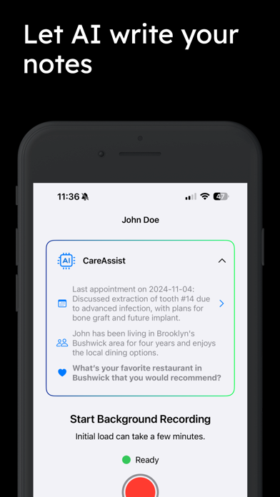 CareNotes screenshot 2