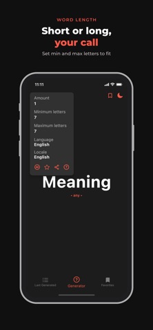 Random Word Generator: RWG iPhone screenshot
