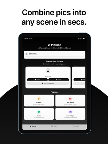 PicBine: AI Combiner iPad screenshot