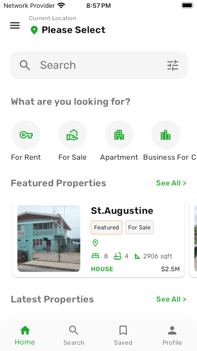 Trinidad Real Estate App Screenshot