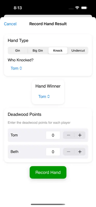 Gin Rummy Score screenshot 5 of 7