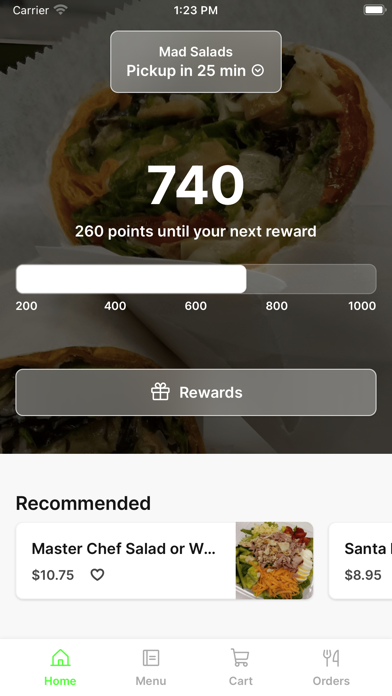 Mad Salads iPhone screenshot 1 - Food & Drink app