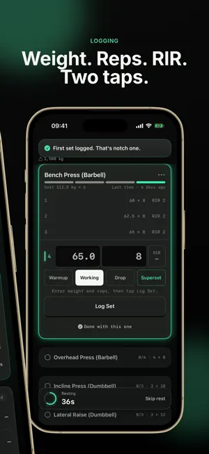 NotchLift - Simple Workout Log screenshot 2