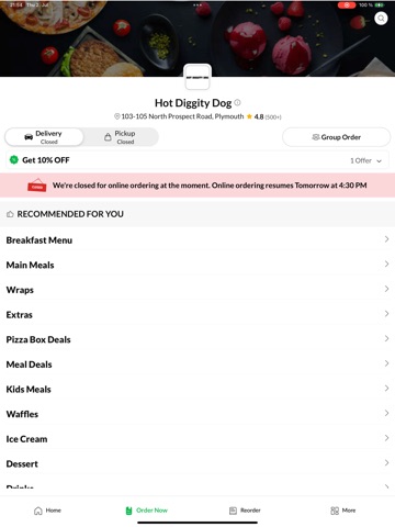 Hot Diggity Dog Plymouth iPad screenshot