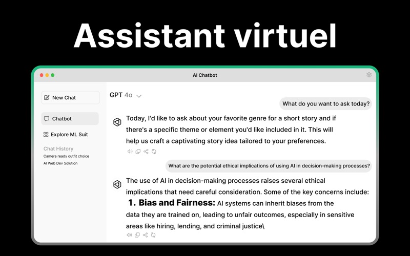 Screenshot #2 pour AI Chatbot : Français IA Chat