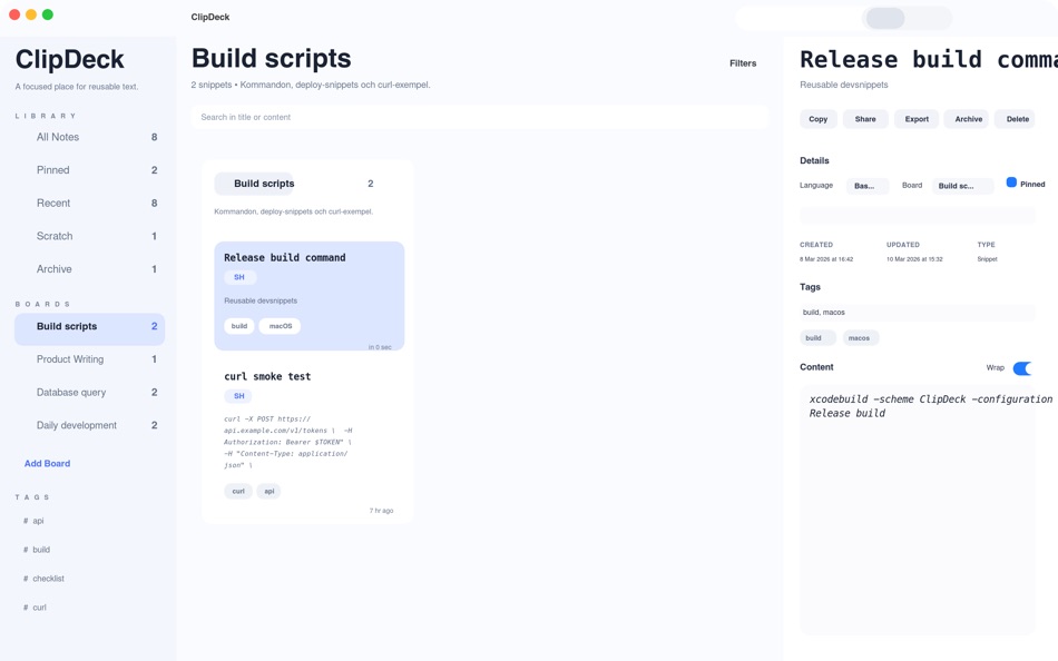 #4. ClipDeck (macOS) Von: Patrick Lindborg