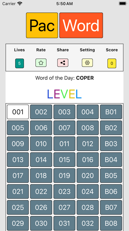 PacWord Great word puzzle game - 2.0 - (iOS)