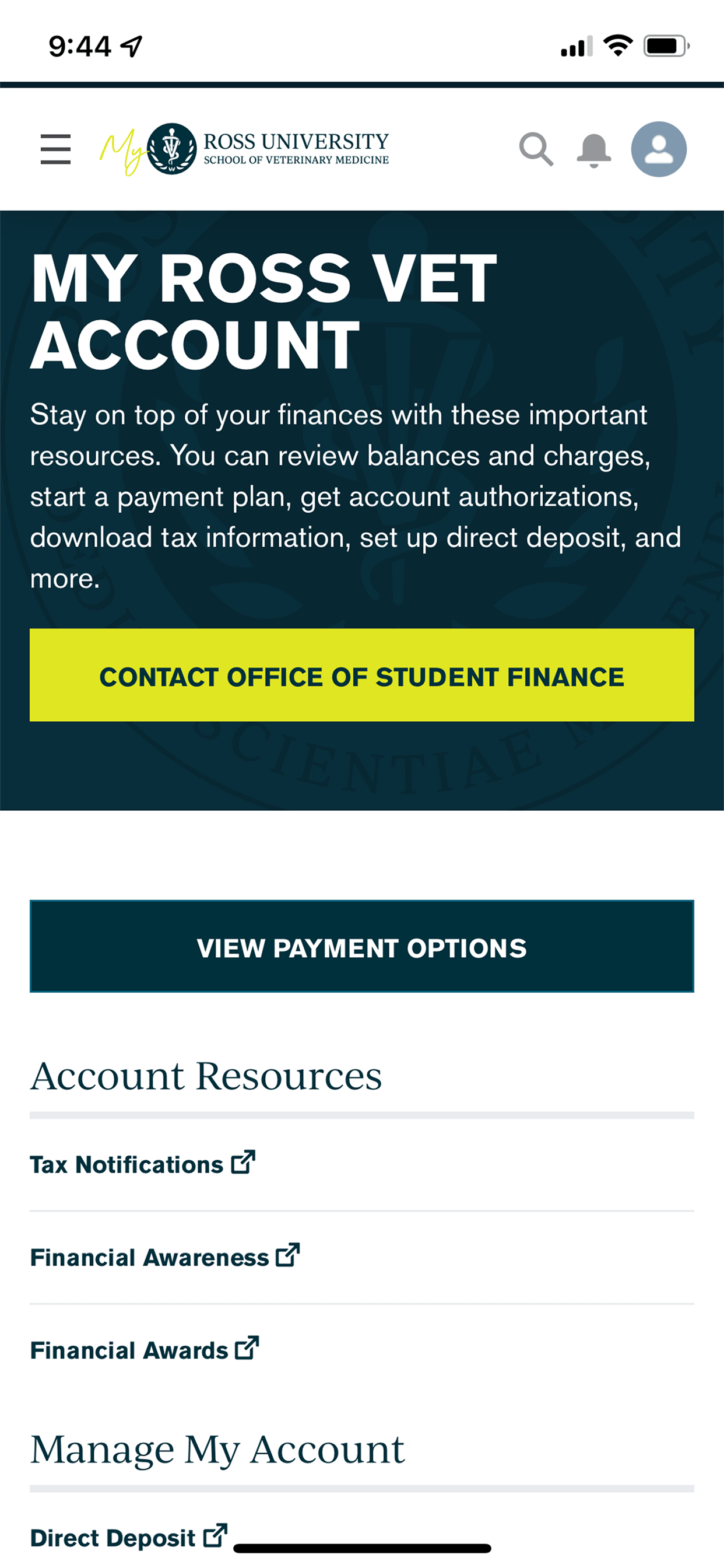 My Ross Vet: Student Portal screenshot 3