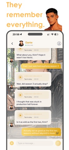 BOOMO: Chat with Characters iPhone screenshot
