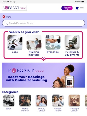 Elegant Prime Salon Software iPad screenshot