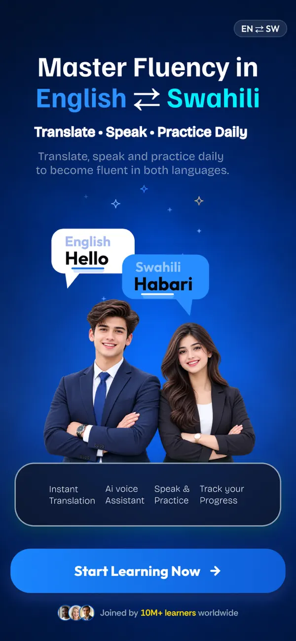 Screenshot #1 pour English Swahili Translator +