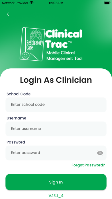 Clinical Trac™ RT Screenshot