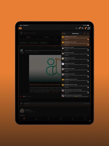 PeepSo Community iPad screenshot