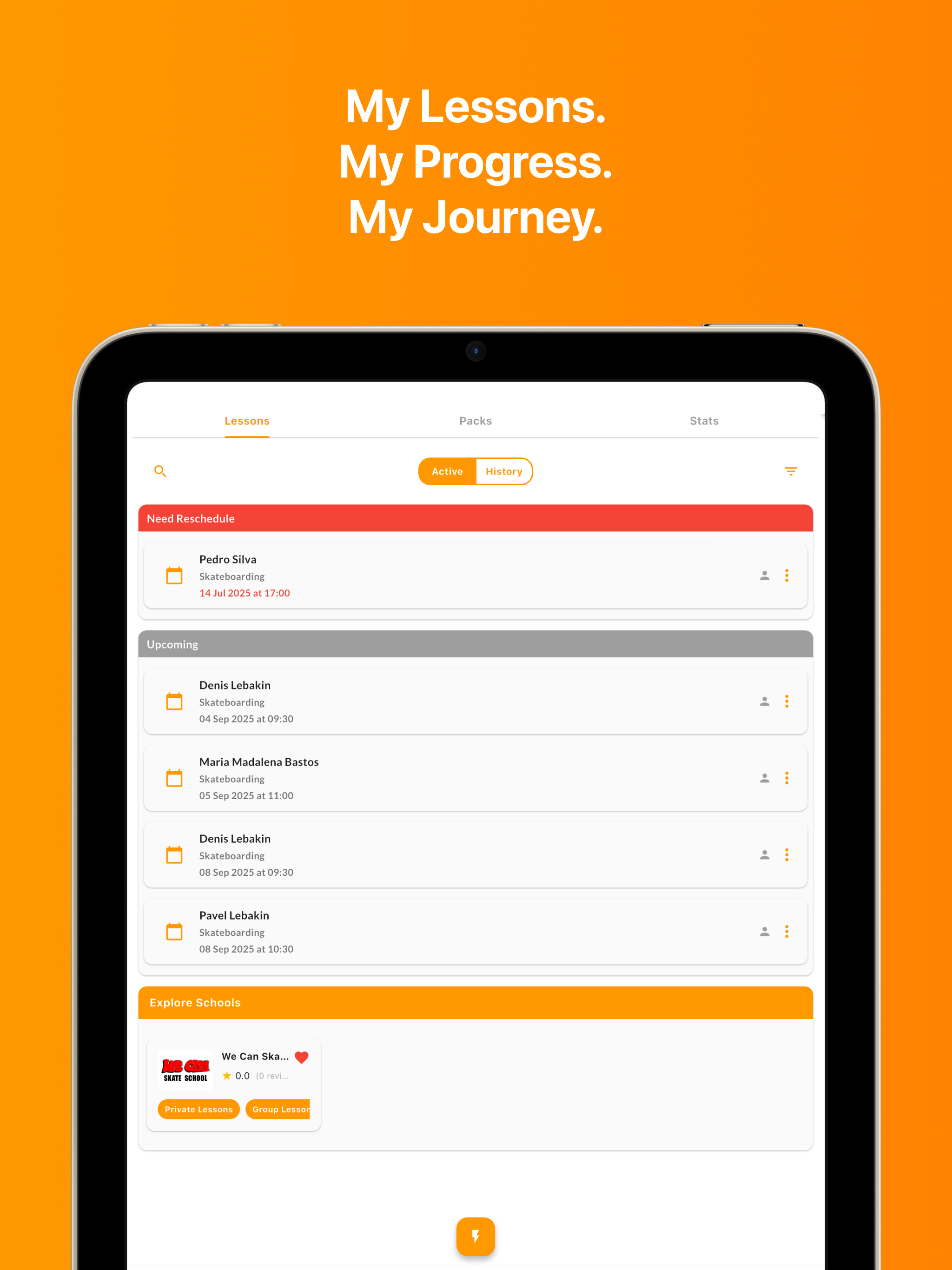 My Lessons: Learn & Progress