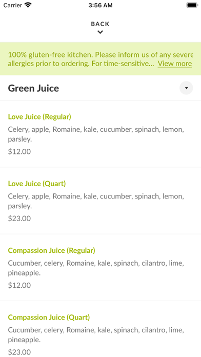 Green Fork & Straw iPhone screenshot