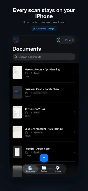 Private Scan: Document Scanner screenshot 1