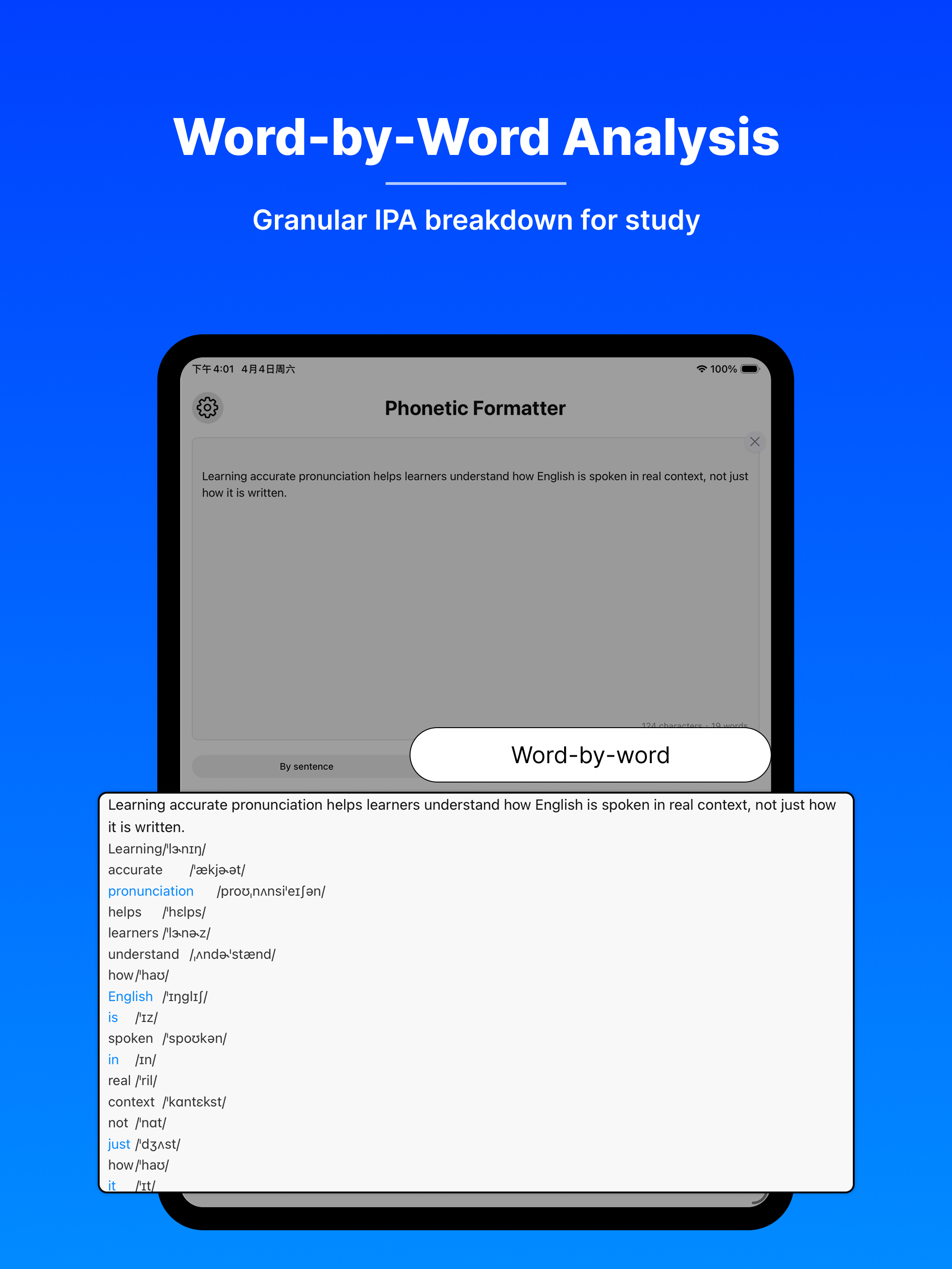 Phonetic Formatter: English