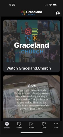 Graceland.Church app screenshot