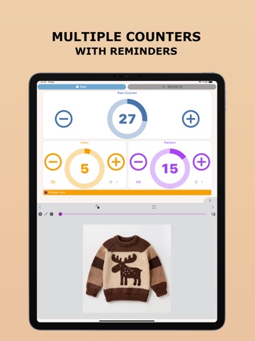 Knitting Row Counter & Tracker iPad screenshot